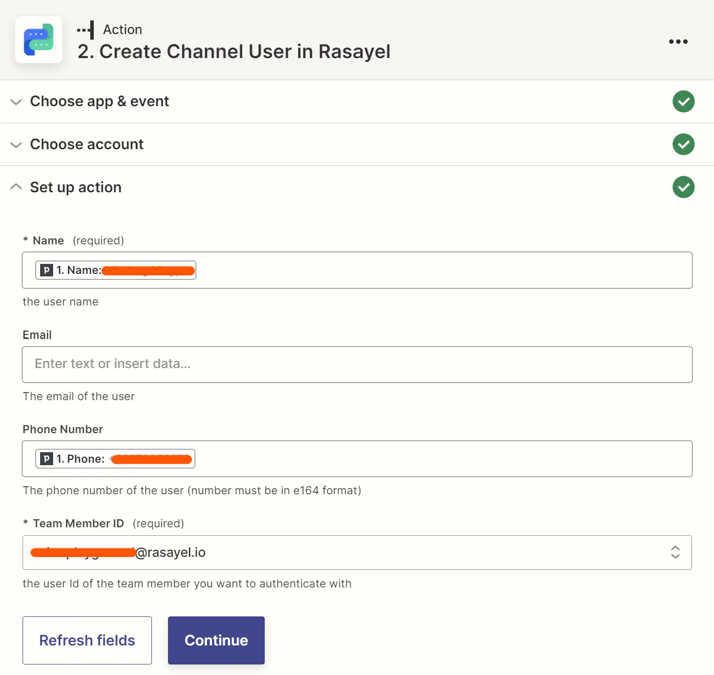 نافذة اتصال جديدة في Pipedrive.