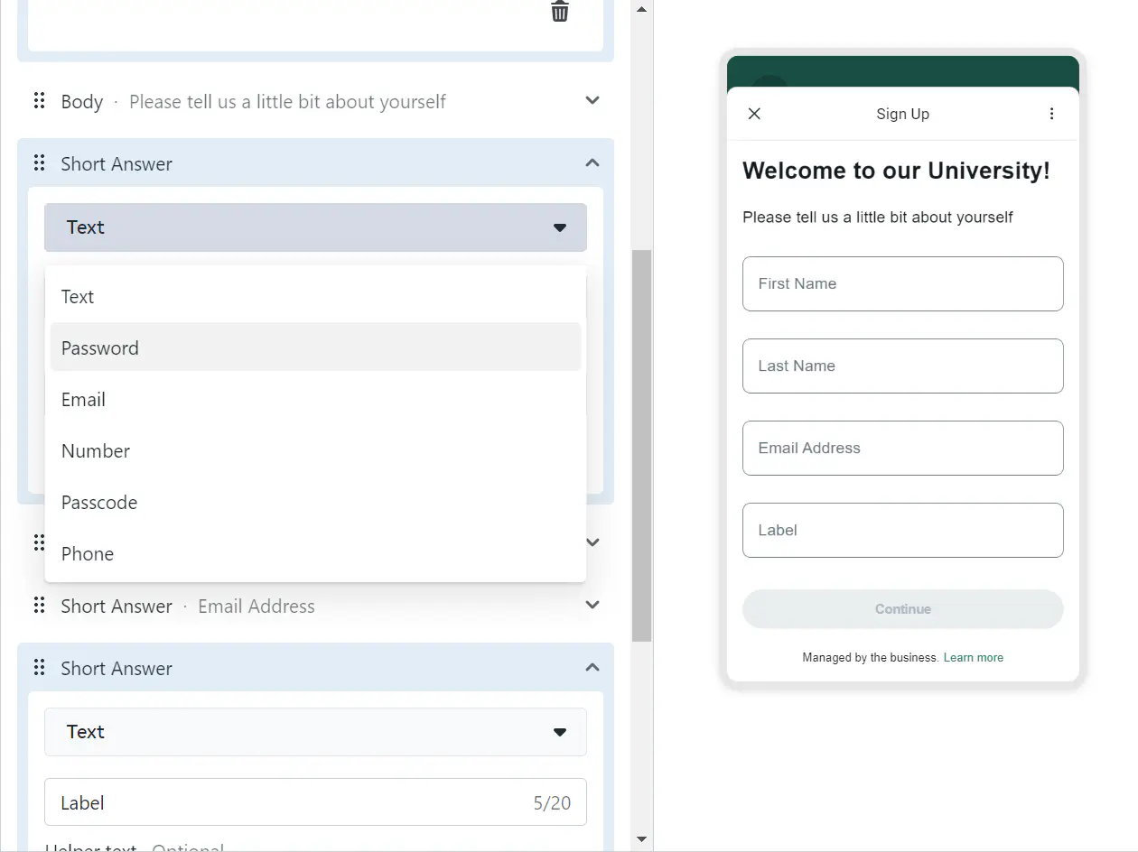 Customizing components of WhatsApp Flows.