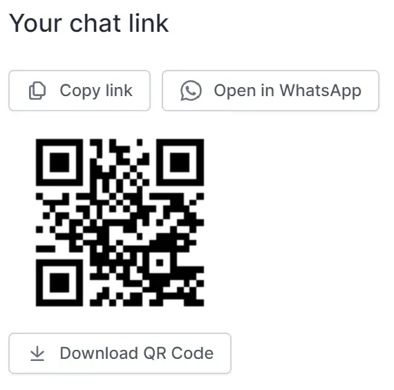 QR code for WhatsApp.