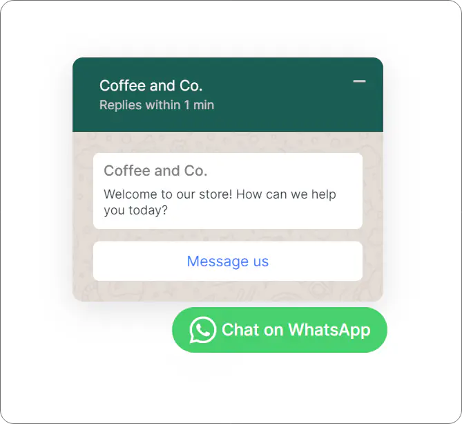 WhatsApp widget on a website
