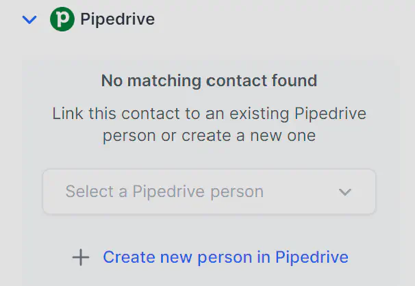 Using Rasayel for contact creation on Pipedrive.