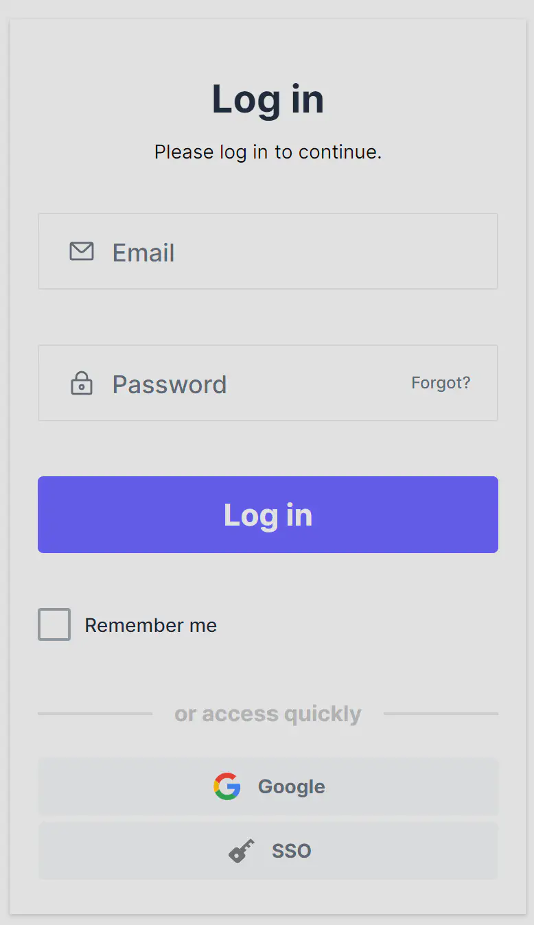 Pipedrive login window.