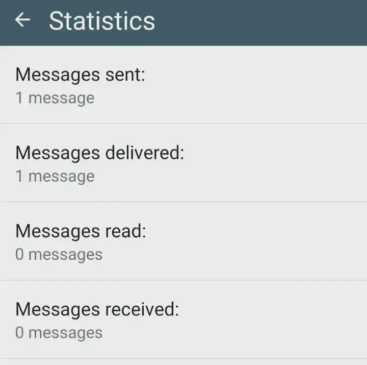 WhatsApp Business App analytics