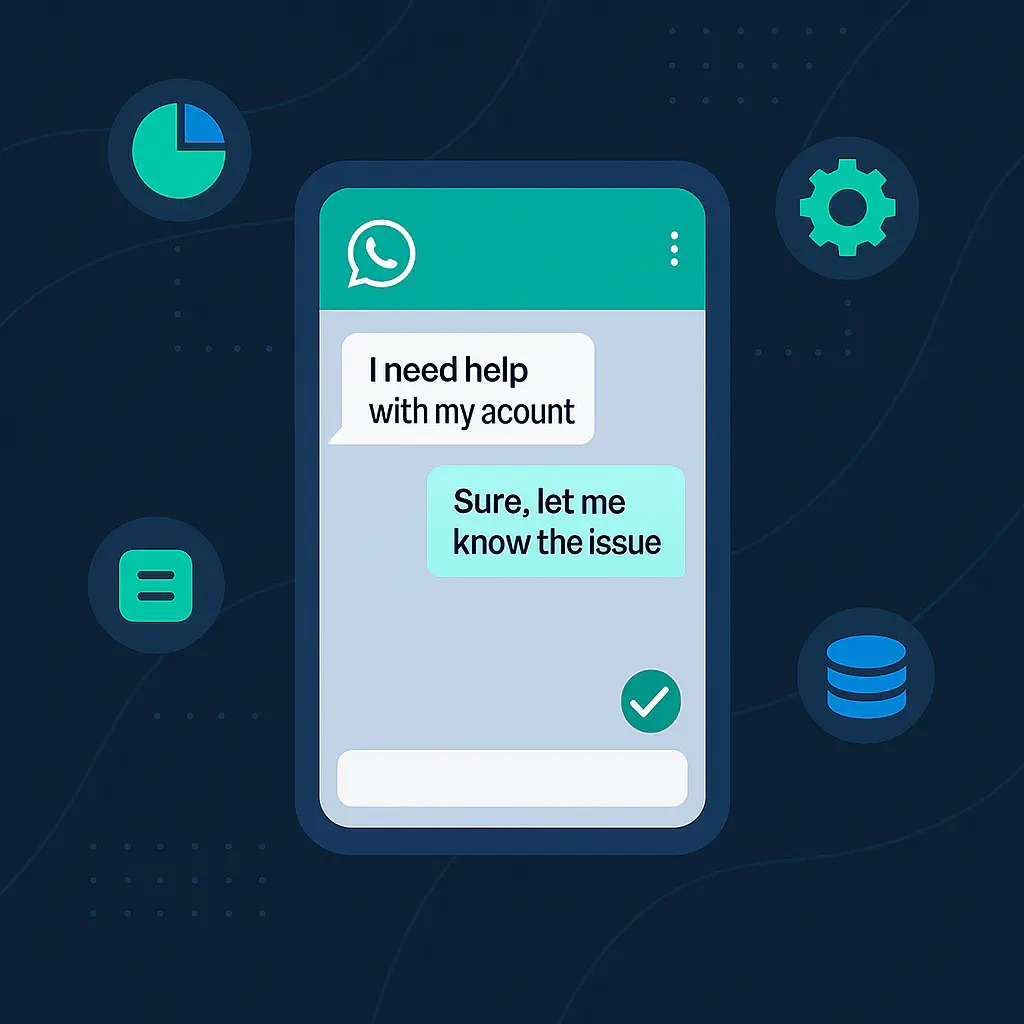 An illustration of a conversation between a customer and customer supporrt representative.