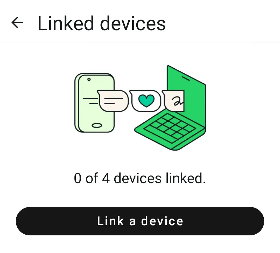 Linking additional devices on WhatsApp Business.