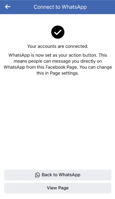 Back to WhatsApp button.
