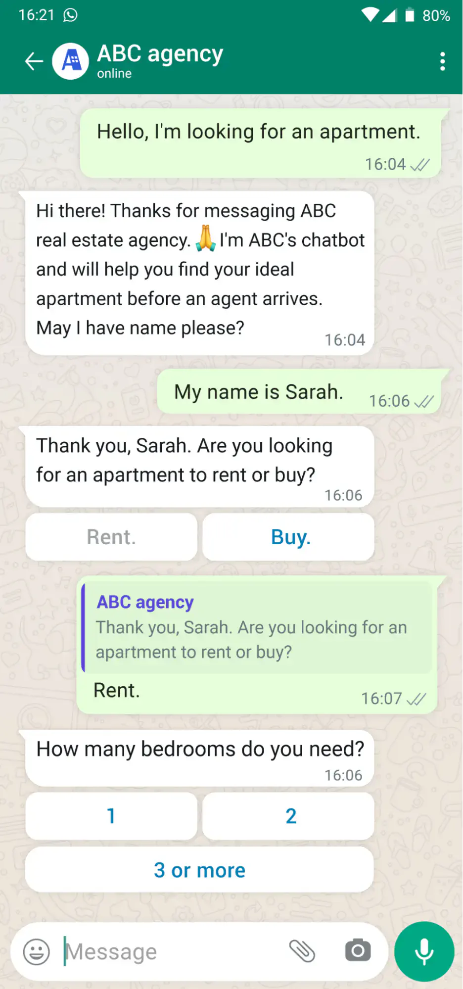 Qualificação de Leads com um chatbot do WhatsApp.