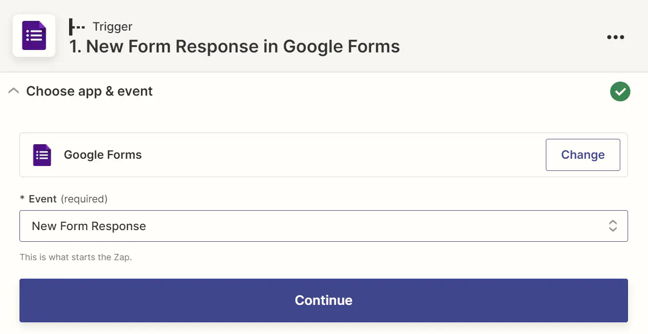 Nova resposta de formulário no Google Forms.